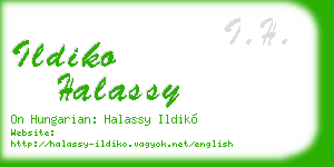 ildiko halassy business card